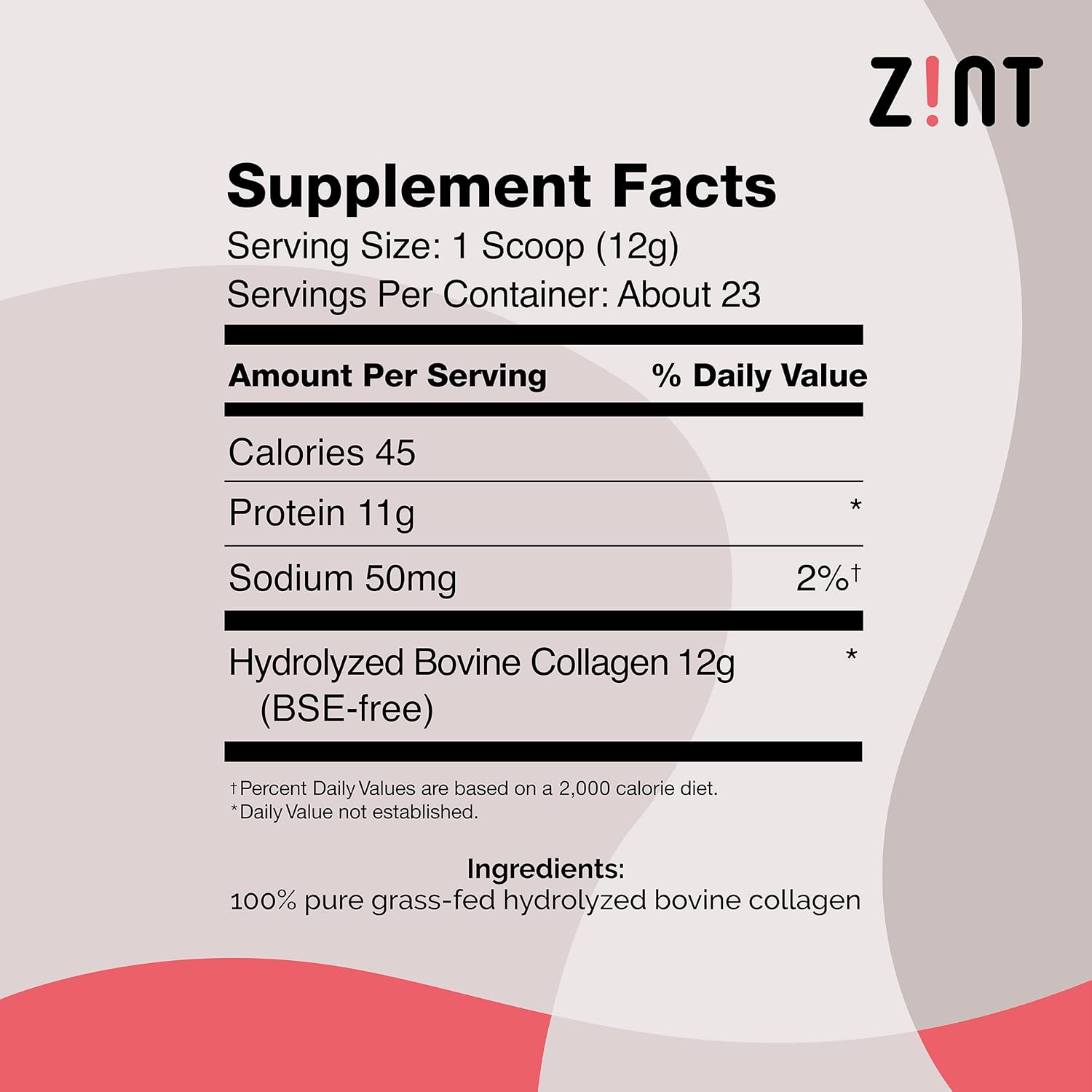 Zint Collagen Hydrolysate Powder, 10 Oz - Z!NT Brand