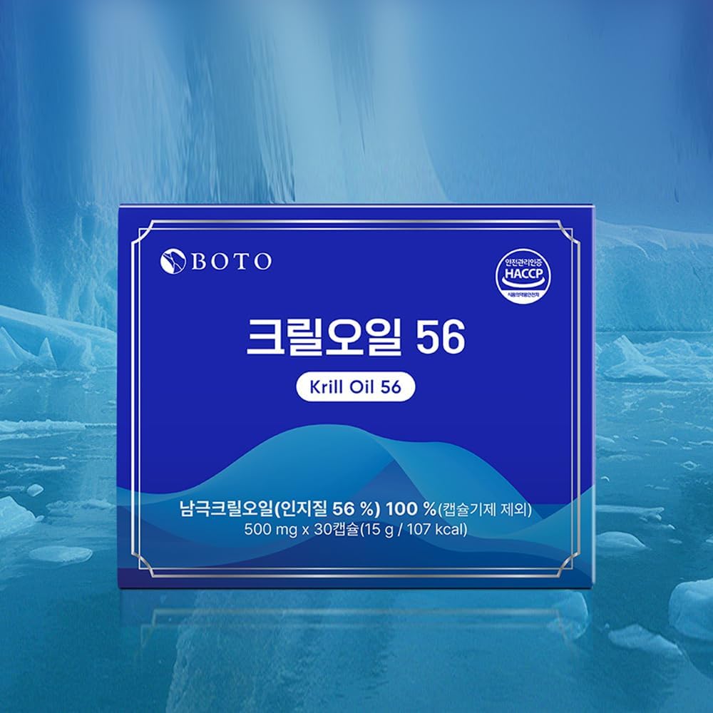 ZIOSTAND BOTO Antarctic Krill Oil Softgels - 500mg, 30 Count, High Phospholipid, Pure Omega 3 EPA DHA Astaxanthin - Easy Absorption & No Additives