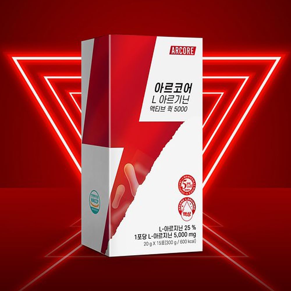 ZIOSTAND BOTO Arcore L-Arginine Active Quick 5000 Liquid Supplement, Lemon Flavor, 20g x 15 Sticks, High Dose Energy & Recovery Support