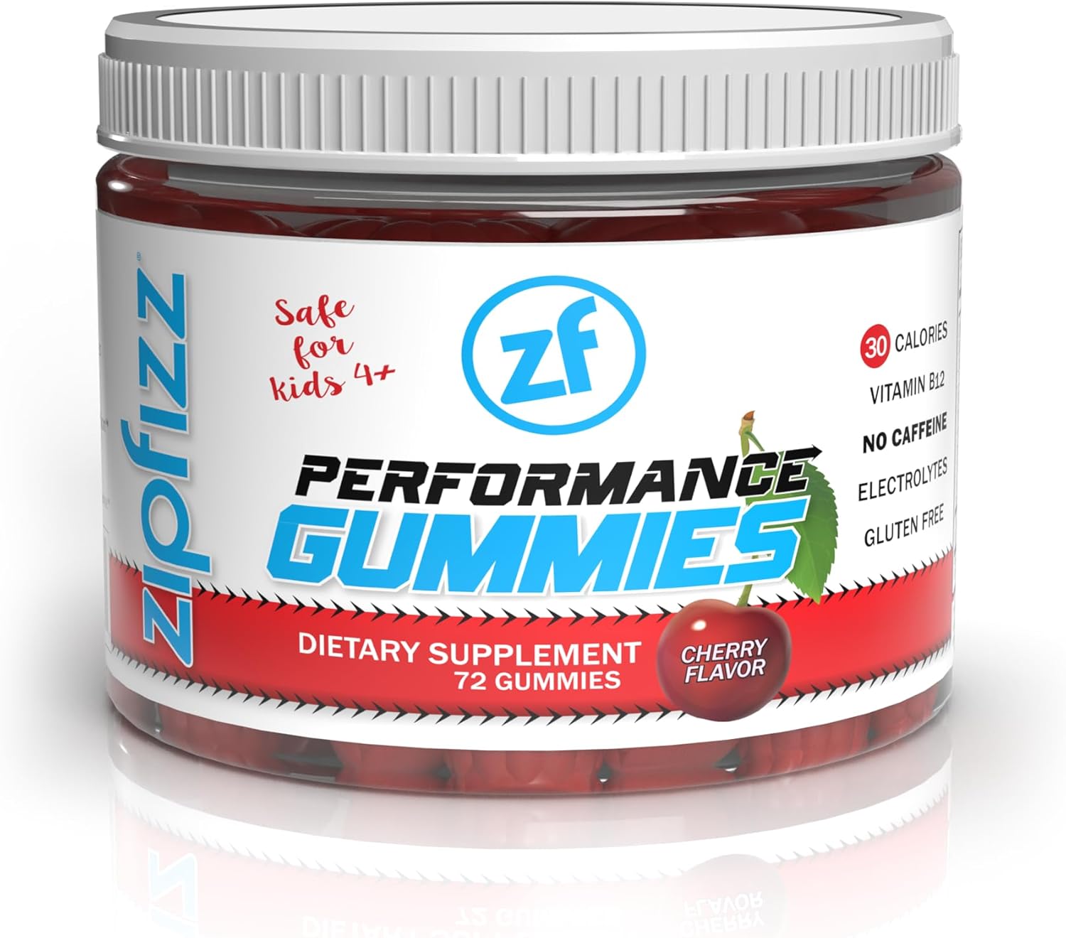 Zipfizz Perform Gummies - Fruit-Infused Supplement for Athletes 4+ | 3 Gummies Per Serving, 24 Servings | Supports Energy, Endurance, and Recovery with B6, B12, and Vitamin C