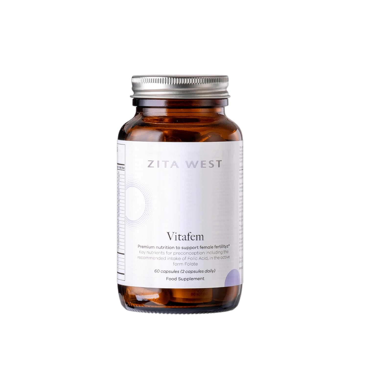 Zita West Vitafem Prenatal Vitamins with Folate - Premium Fertility Supplement for Women - 60 Capsules (1 Month Supply)