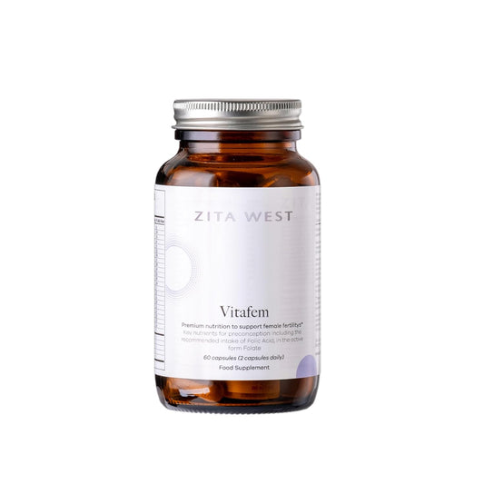 Zita West Vitafem Prenatal Vitamins with Folate - Premium Fertility Supplement for Women - 60 Capsules (1 Month Supply)