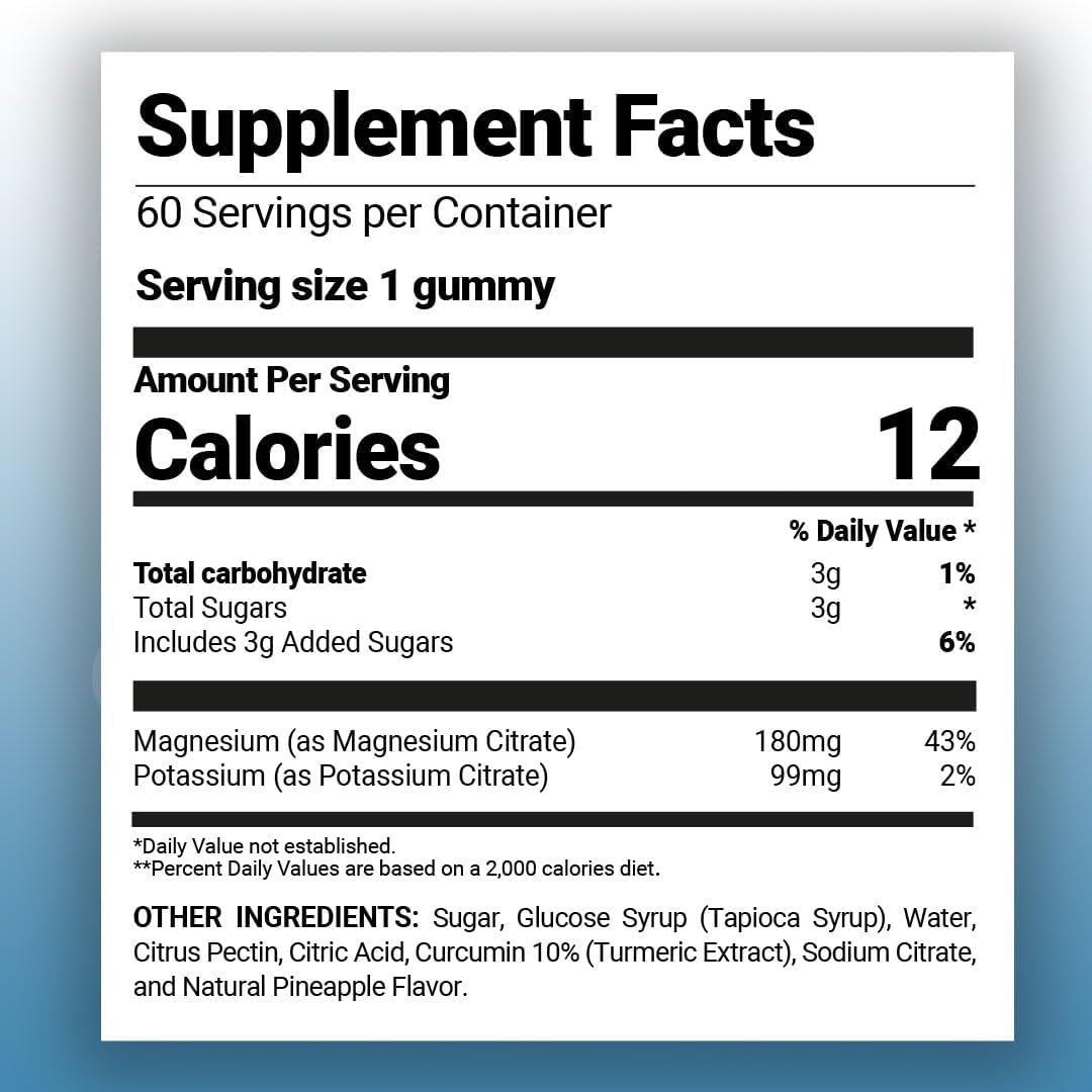 ZIVA Calm 60 Gummies with Potassium Citrate and Magnesium Citrate - Top Potassium Supplement