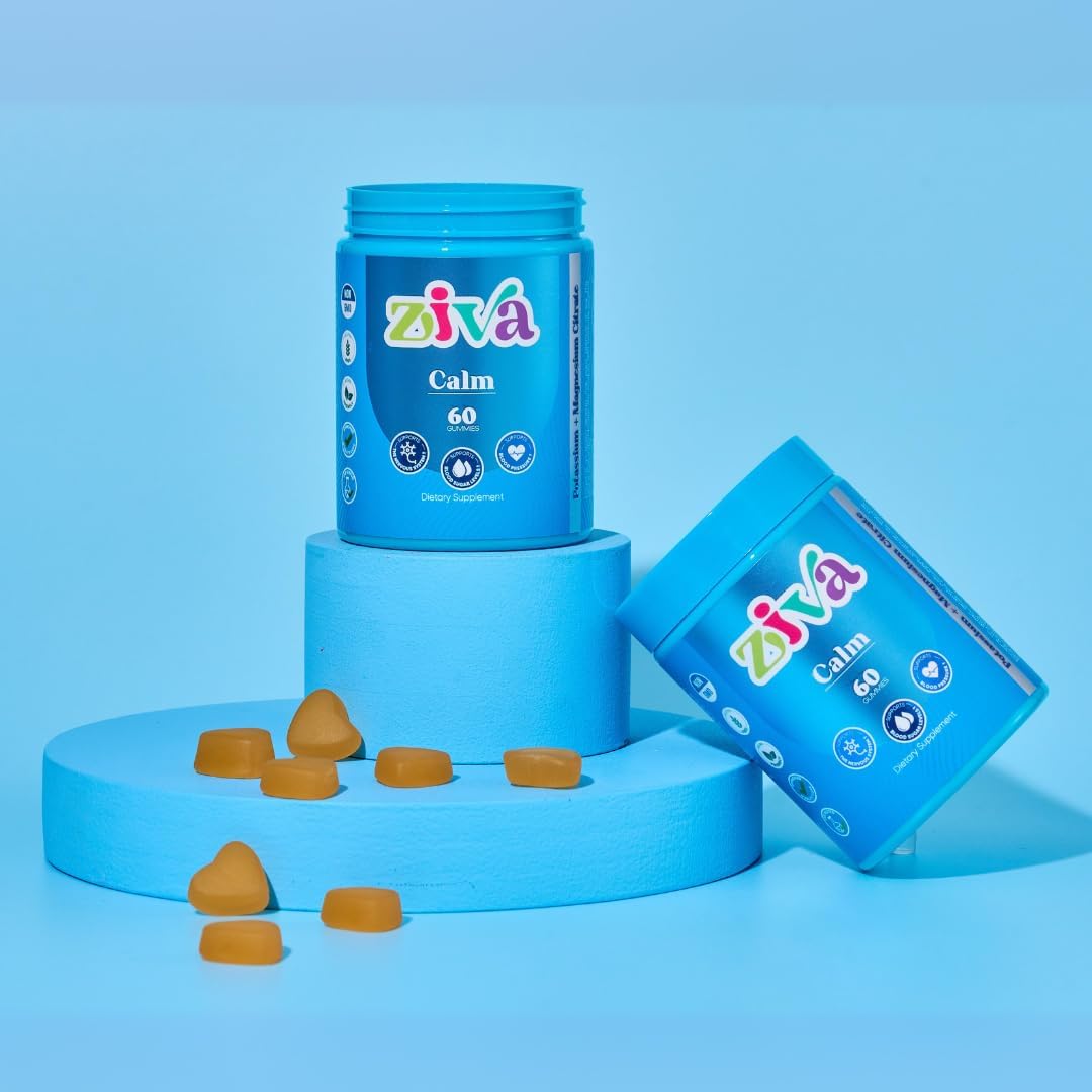 ZIVA Calm 60 Gummies with Potassium Citrate and Magnesium Citrate - Top Potassium Supplement