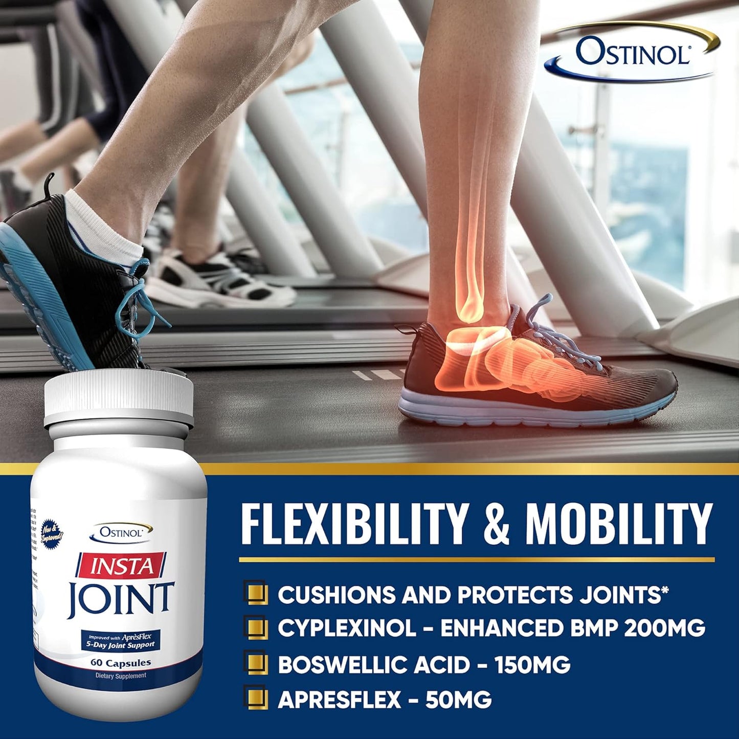 ZYCAL Ostinol Insta Joint - Bone and Joint Strength Supplement with Boswellia - 30 Capsules