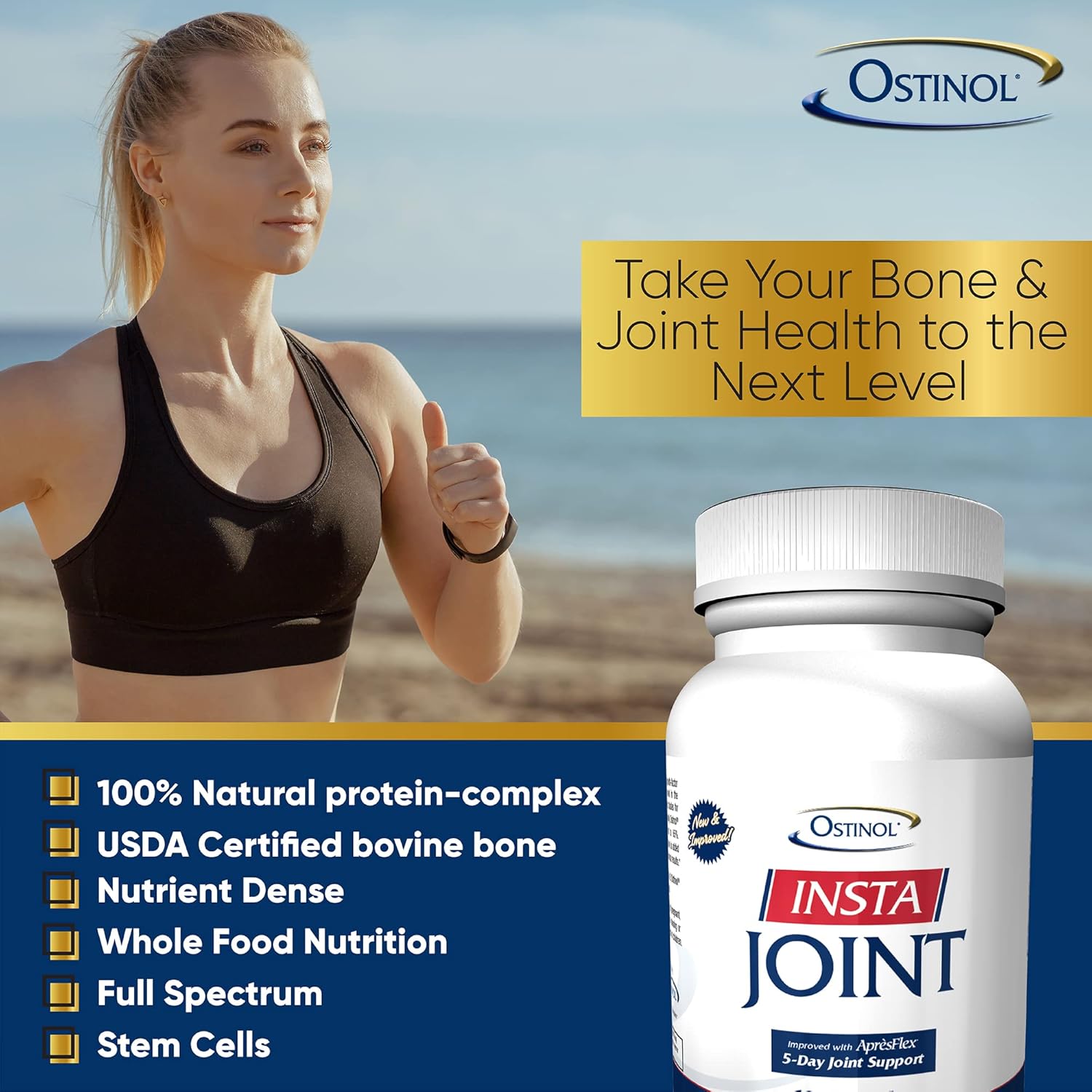 ZYCAL Ostinol Insta Joint - Bone and Joint Strength Supplement with Boswellia - 30 Capsules