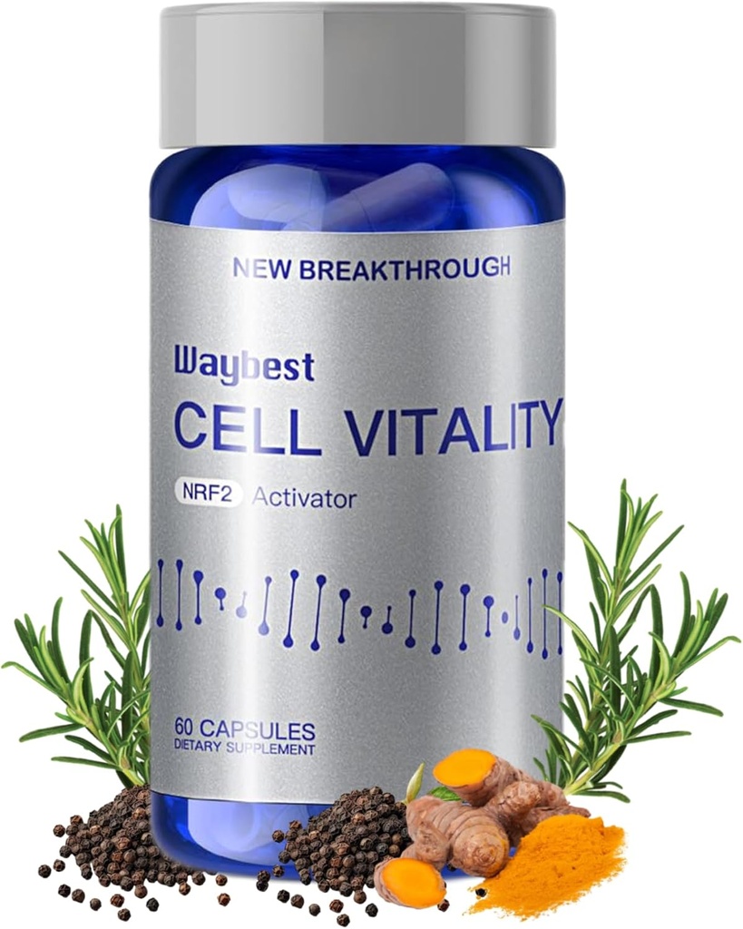 NRF2 Activator Oxidative Stress Relief Formula - Reduce by 40% in 30 Days - Herbal Blend - 60 Vegan Capsules