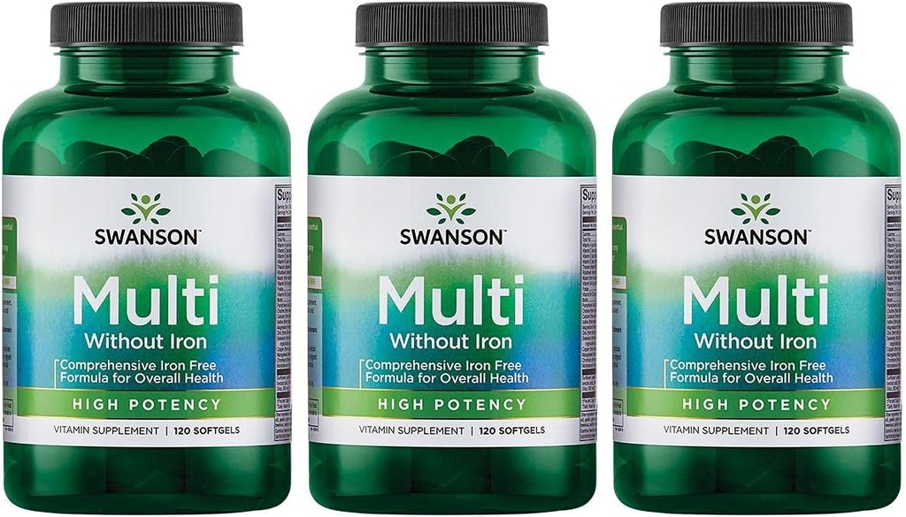 Iron-Free Swanson Multi Multivitamin Health Supplement Softgels - 360 Count