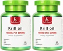 Antarctic Krill Oil 1000mg with Omega-3s EPA, DHA, Astaxanthin - 120 Softgels for Joint, Heart, Brain, Immunity - No Fishy Aftertaste