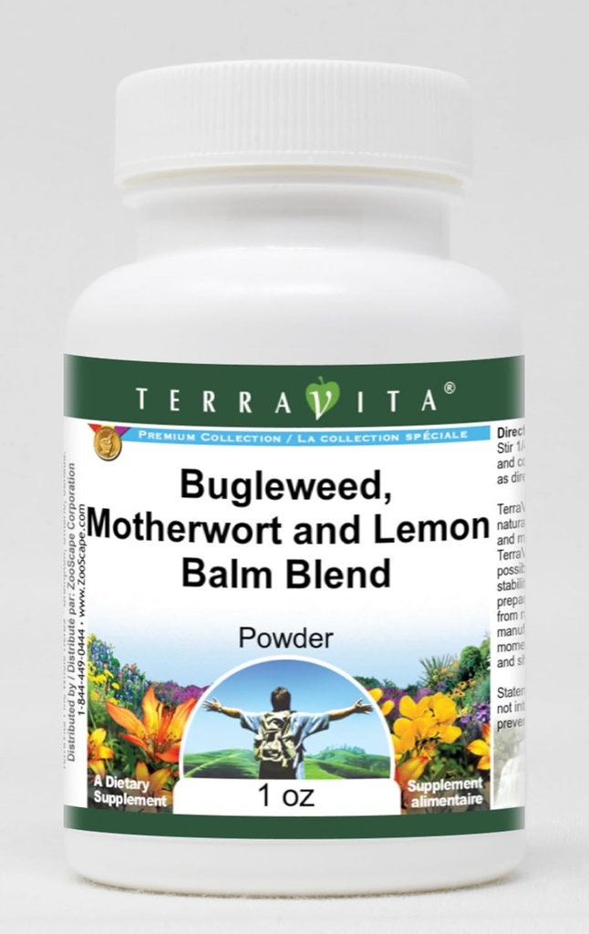 Terravita Thyroid Support Powder with Bugleweed, Motherwort, and Lemon Balm - 1 oz, ZIN 511180