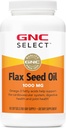 180 Softgels of GNC Select Flax Seed Oil with Omega-3 Fatty Acids for Heart Health and Wellness