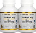 California Gold Nutrition Antarctic Krill Oil Softgels - High Omega-3 with Astaxanthin, Strawberry Lemon Flavor, Non GMO, Gluten Free - 2 Pack, 120 Count