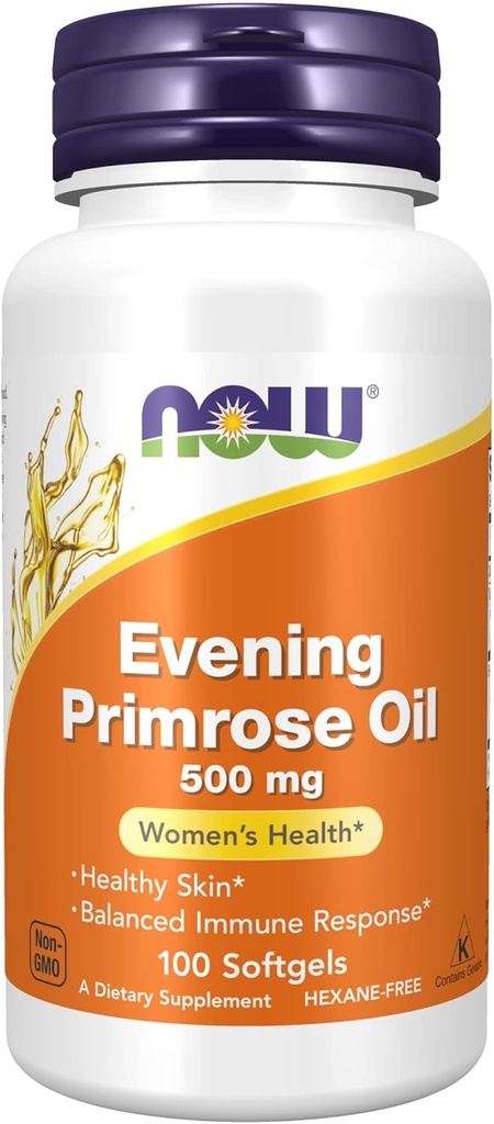 Evening Primrose Oil Softgels - NOW Foods NOW Solutions, 500 mg, 100 Count