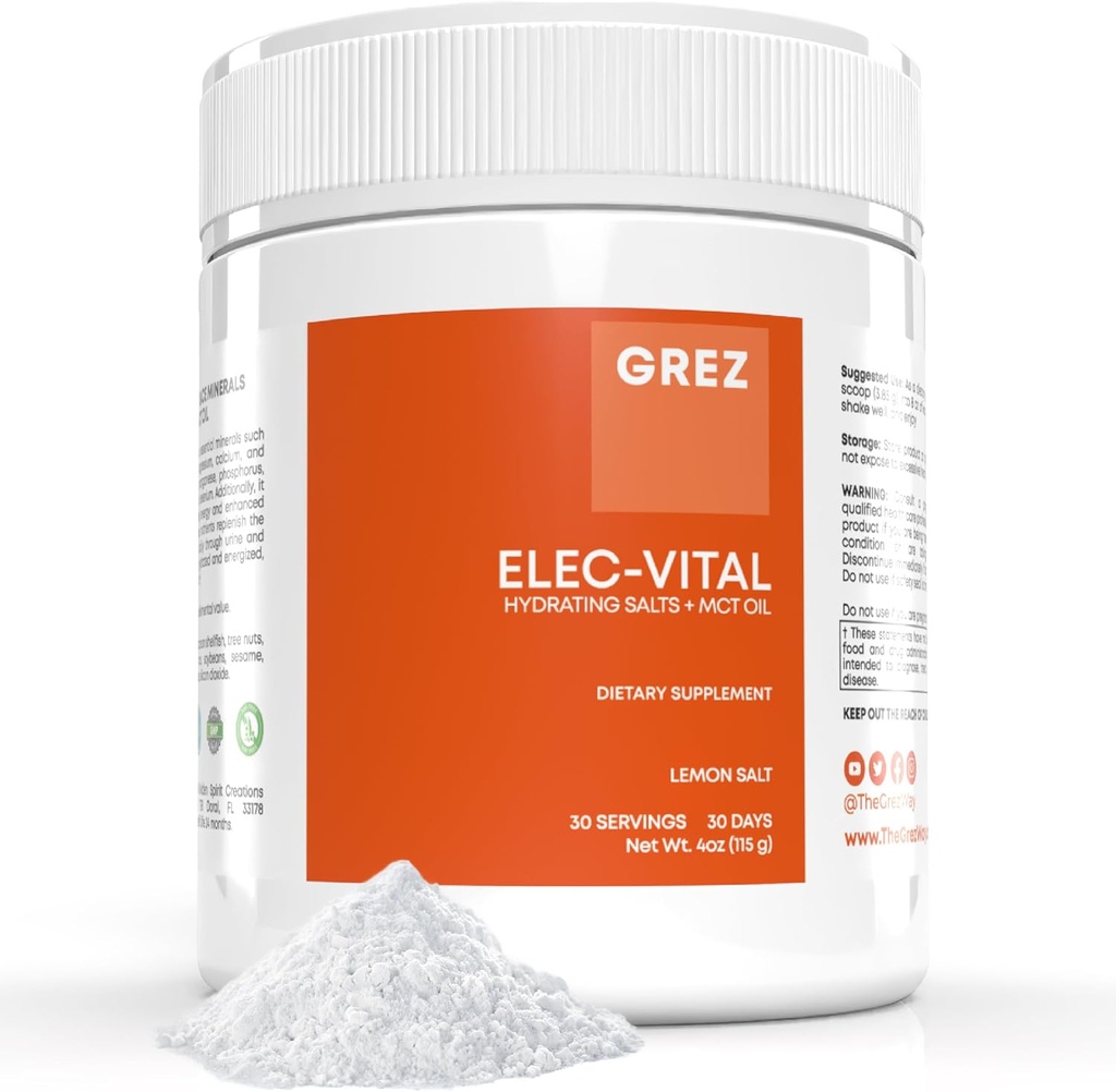 Sugar-Free Electrolyte Powder for Hydration - Keto-Friendly with Essential Minerals - Sodium, Potassium, Magnesium, Zinc - 30 Servings