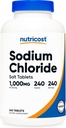 Nutricost Sodium Chloride Tablets - Non-GMO, Gluten Free Salt Tablets, 1000mg, 240 Count