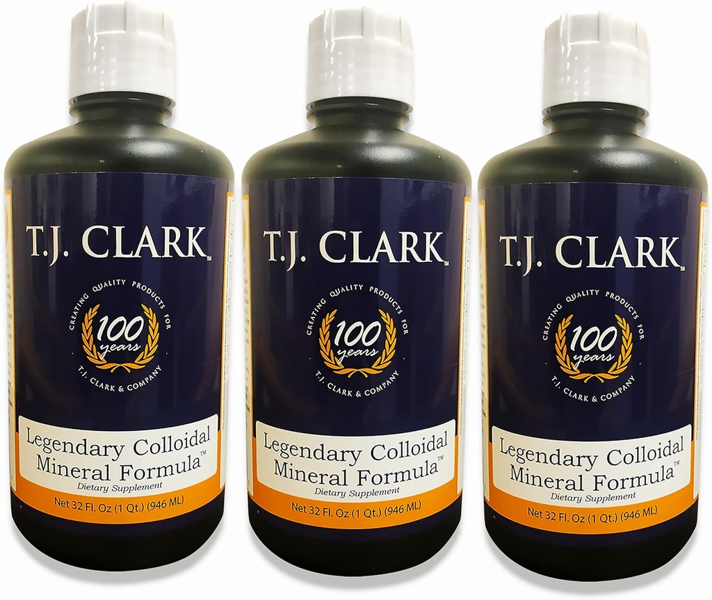 T.J. Clark Legendary Colloidal Mineral Formula 32 fl. oz. - 3 Pack for Enhanced Nutritional Support