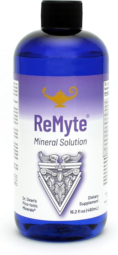 Dr. Carolyn Dean's ReMyte Electrolyte Liquid Mineral Solution - 12 Essential Minerals with Iodine, Selenium, Zinc, Magnesium, and Boron - 480 ml
