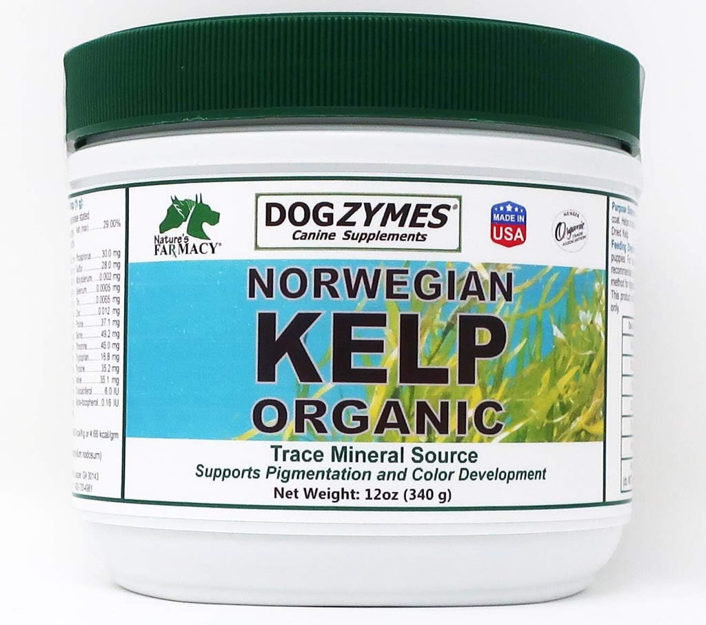 Organic Norwegian Kelp for Pets - Rich in Iodine for Thyroid Support (12 oz)