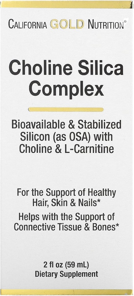 California Gold Nutrition Choline Silica Complex Liquid Supplement 2 fl oz (59 ml)