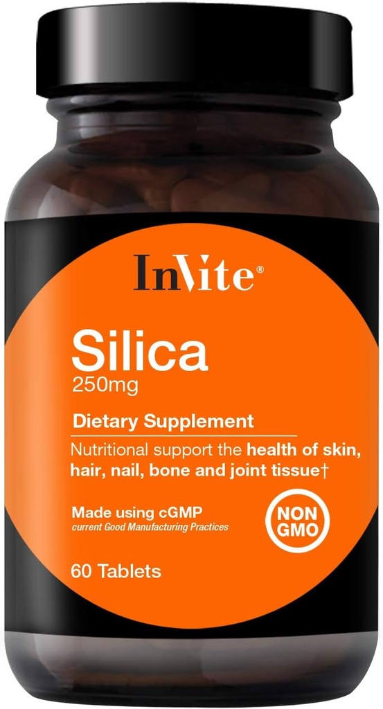 Silica 250mg Supplement for Bone and Joint Health with Horsetail Rush Extract - 120 Tablets