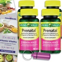 Prenatal Multivitamin Multimineral Bundle: 400 Tablets + Vitamin Guide & Pill Container for Pregnant/Nursing Women