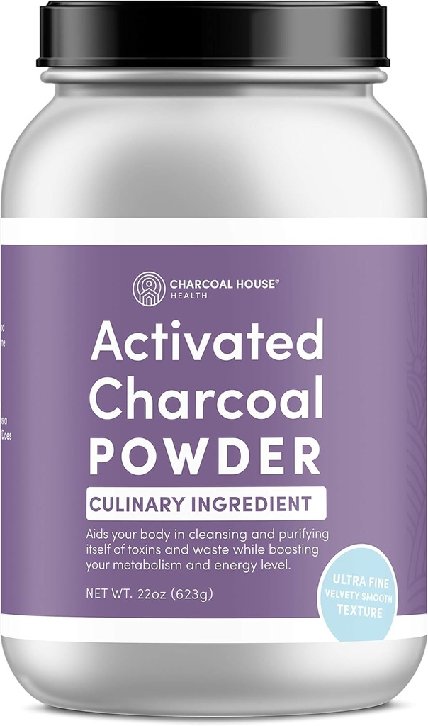 Ultra Fine Coconut Activated Charcoal Powder for Culinary and Cosmetic Use - Smooth Texture for Smoothies, Ice Cream, Pastries, Soaps - Soft Finish, No Grit