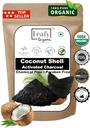 Organic Activated Charcoal Powder for Teeth Whitening, Skin Rejuvenation, Hair Care, Digestive Support - Coconut Leafy Formula