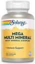 Solaray Mega Multi Mineral Supplement - 100 Capsules (25 Servings)