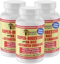 Sunshine Naturals Digestive Support Supplement with Ox Bile & Activated Charcoal - 100 Tablets (Pack of 3) for Bloating Relief, Gut Cleanse, and Nutrient Absorption