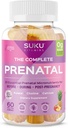 Pineapple Peach Flavored Prenatal Gummy Vitamins with Calcium, Vitamin B12, K2 - 60 Count - Non GMO, Gluten & Sugar Free