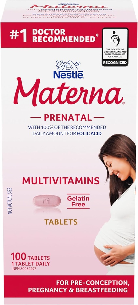 Nestle Liarminoo Materna Prenatal Postpartum Vitamins 100 Tablets for Women's Health