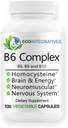 Vegan B6 Complex with B9, B12 Supports Cardiovascular & Bone Health - 100 Capsules