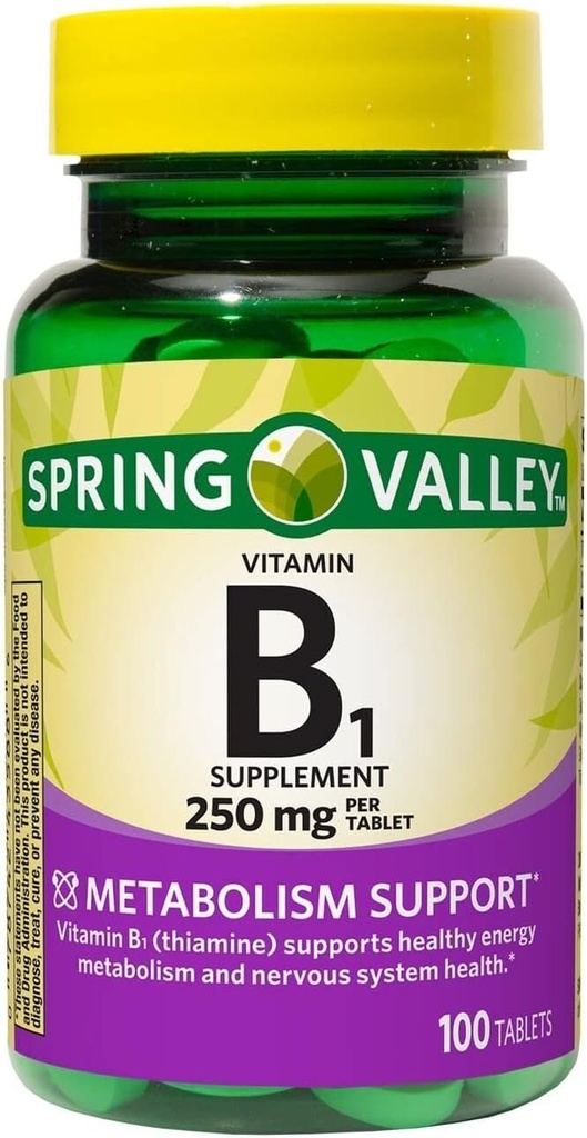 Vitamin B1 Tablets 250mg - 100 Count Dietary Supplement by ikj