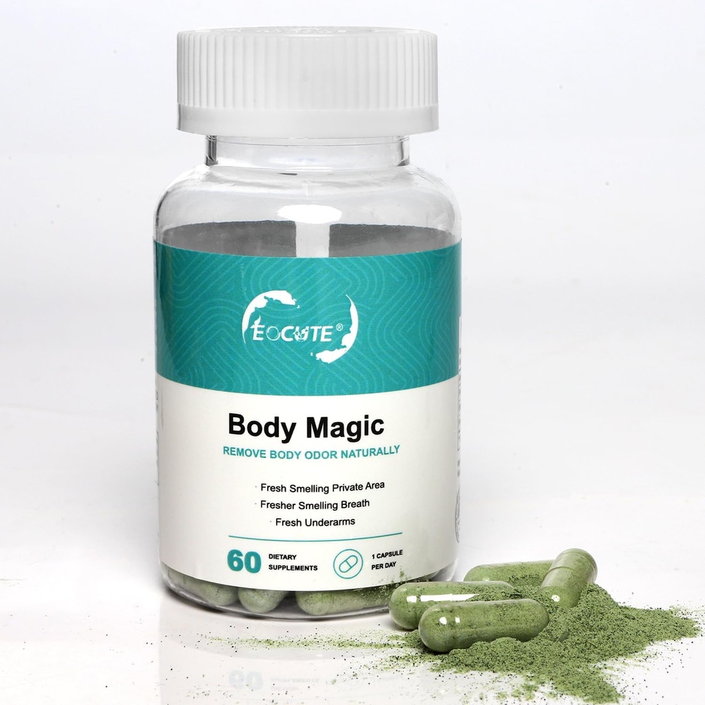 Chlorophyll Capsules - Vegan Detox Supplement for Gut Health, Skin, and Digestion - 60 Capsules