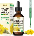 Organic Mullein Leaf Extract Drops for Lungs Detox & Immune Support - Herbal Supplement with Chlorophyll - Non-GMO Vegan Tincture - 2 Fl Oz