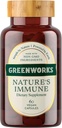 Greenworks Nature's Immune - Organic Vegan Daily Immune Support with Elderberry, Echinacea, Ginger, Turmeric - Non-GMO - 30 Servings