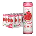 Mitra9 Sparkling Kava Drink with Strawberry Watermelon Flavor - Mood Enhancer with Kava Root Extract - Plant Based Calm & Clarity - 24 Pack of 12 Fl. Oz Cans