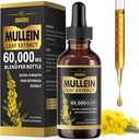 Organic Mullein Leaf Extract Drops for Respiratory Support and Lung Cleanse - 2 fl oz Bottle