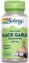 Solaray Fermented Black Garlic Capsules - 500mg for Immune, Circulatory, & Cardiovascular Health - 50 VegCaps