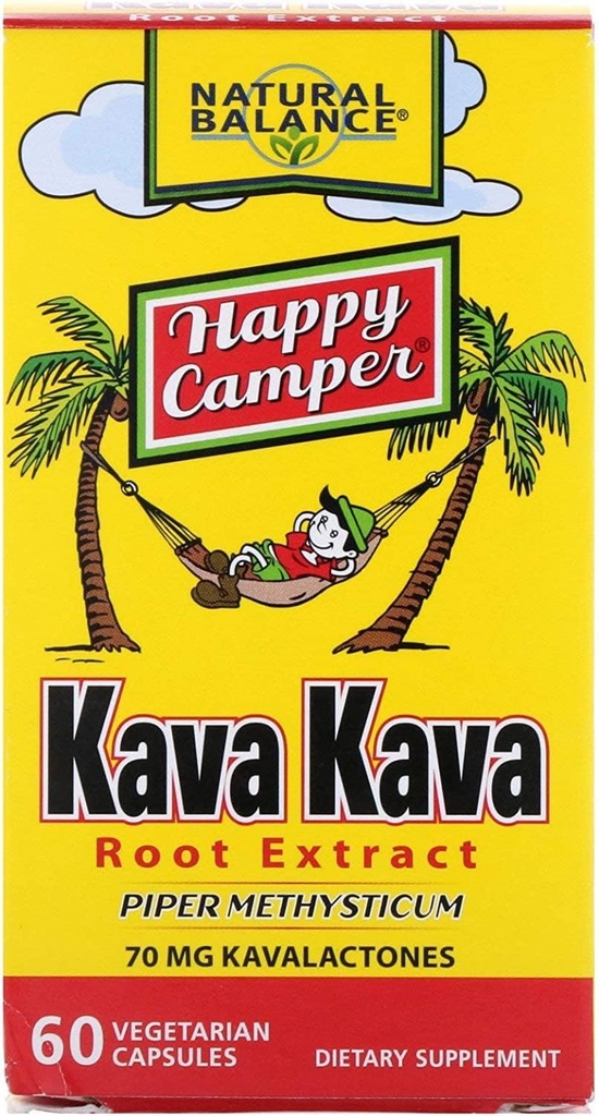60 Vegetarian Capsules of Natural Balance Kava Kava Root Extract for Relaxation and Stress Relief