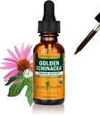 Certified Organic Golden Echinacea Liquid Extract - 1 oz Bottle for Immune System Support