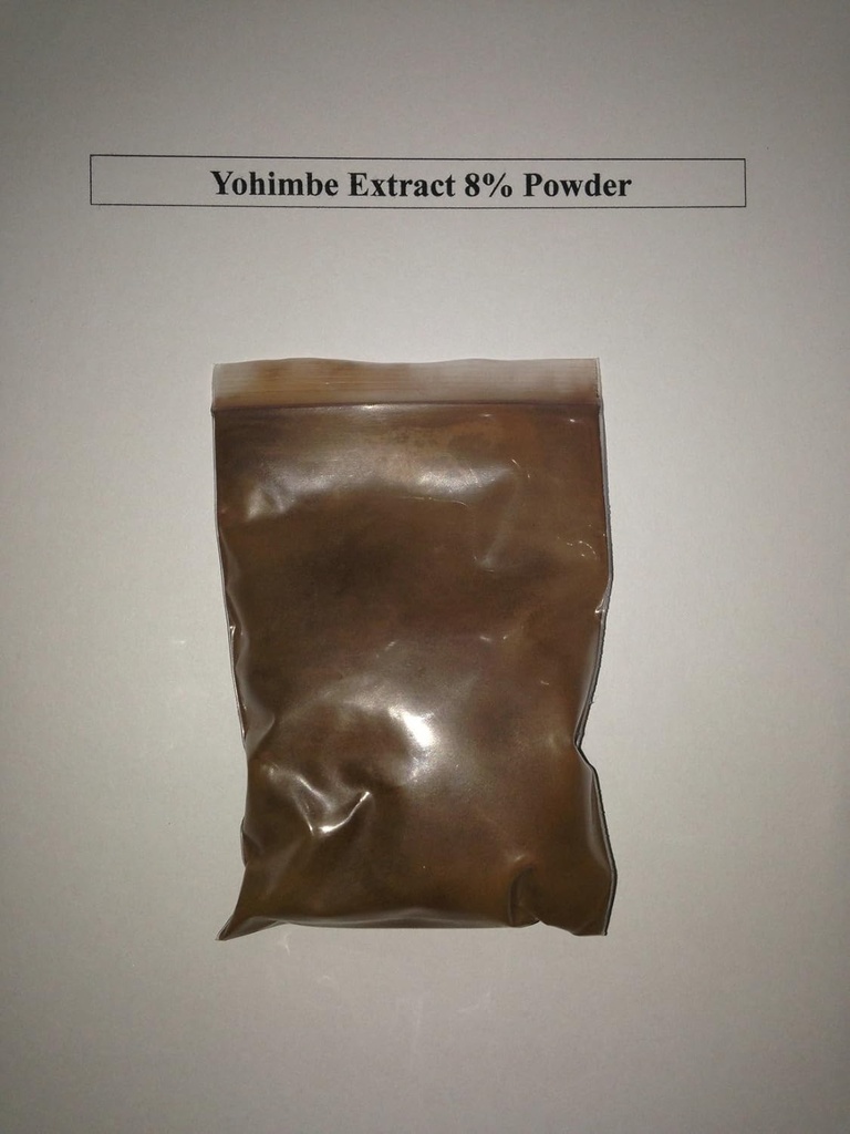 Premium Yohimbe Bark Extract Powder - 8% Yohimbine - 100g - Aphrodisiac Supplement