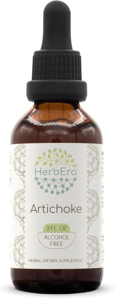 HerbEra Alcohol-Free Artichoke Extract Tincture - Natural Concentrated Liquid Drops (2 fl oz)