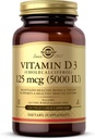 Solgar Vitamin D3 5000 IU 120 Vegetable Capsules - Non-GMO, Gluten-Free, Dairy-Free, Kosher