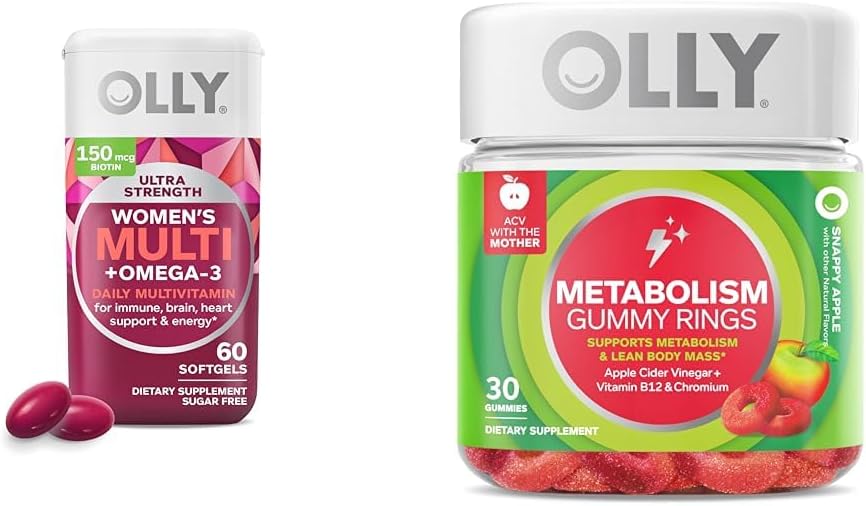 Women's Ultra Multivitamin Softgels with Immune Support, Metabolism Boost, Apple Cider Vinegar, Vitamin B12, and Chromium