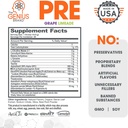 Genius Brand Pre Workout Powder & Micronized Creatine Stack - Grape Flavor & Natural Nootropic Supplement