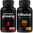 Korean Ginseng and Tribulus Capsules Bundle - NutraChamps 2 Pack