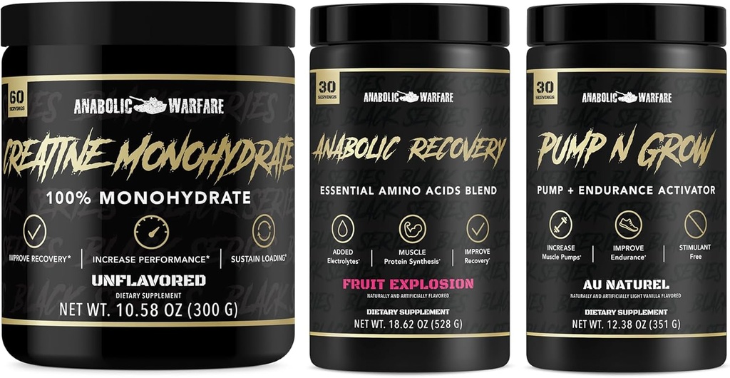 Anabolic Warfare Creatine Monohydrate: Advanced Pump & Endurance Activator with Anabolic Recovery Amino Acids