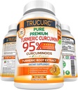 Trucurc Turmeric Curcumin Supplement with Black Pepper - 95% Pure Curcumin - Joint Support - Natural Health - 60 Capsules