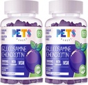 Pets Purest Glucosamine Chondroitin Gummies with MSM & Elderberry - Joint & Immune Support (2 Pack) Blueberry Flavor